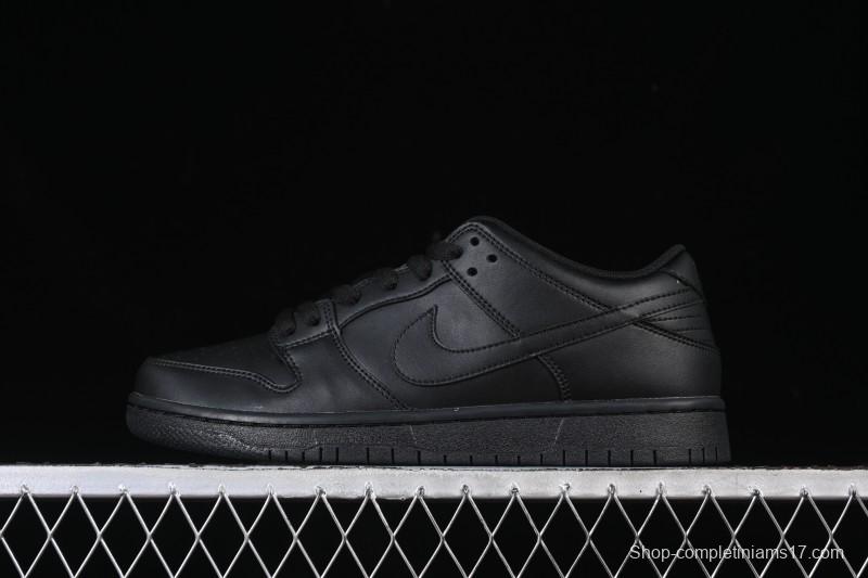 Nike SB Dunk Low Pro ISO Triple Black Skate Shoes - FJ1674-001