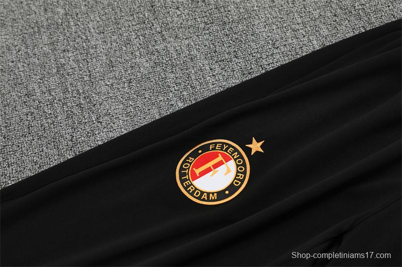 25/26 Feyenoord Red Black Camouflage Half Zipper Jacket+Long Pants