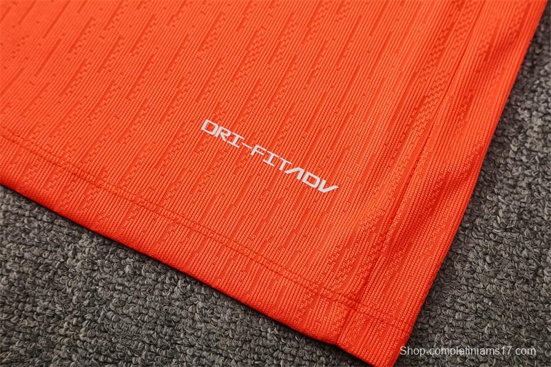 Player Version 25/26 Barcelona Orange T90 Half Zipper Jacket+Long Pants