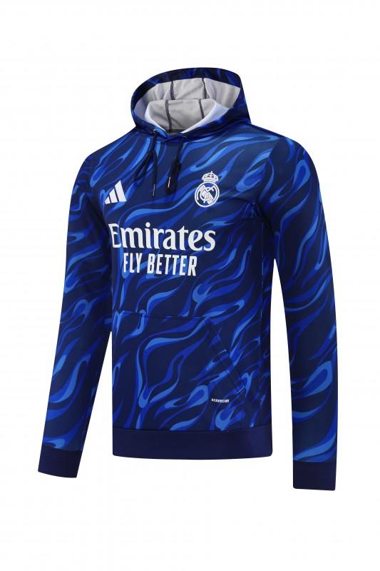 25/26 Real Madrid Blue Hoodie +Long Pants