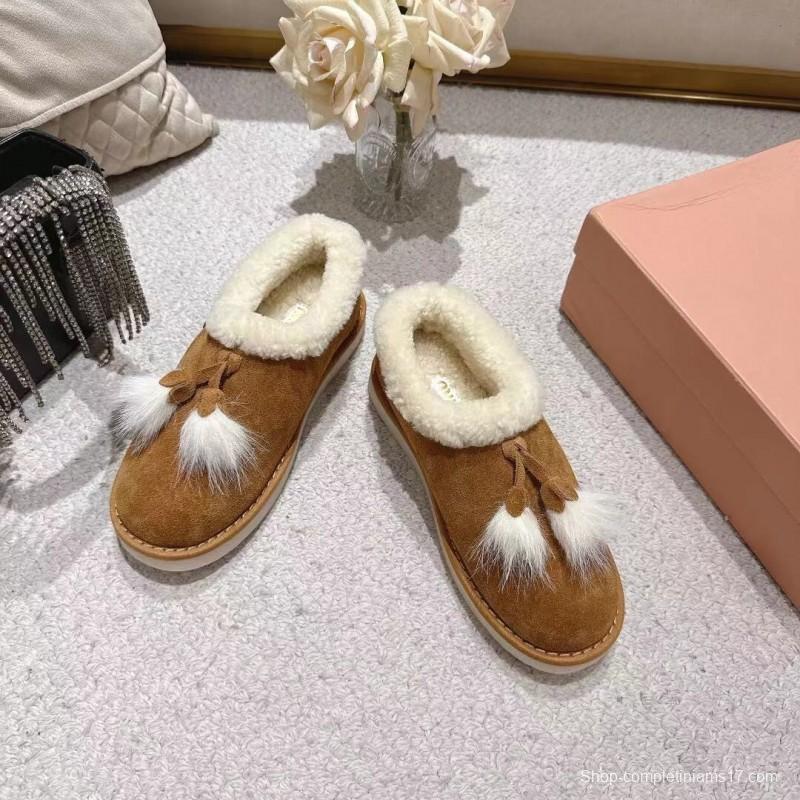 MIU MIU Miu Miu 2025 SS Korean Style Popular Small Potato Snow Boots Upgraded Version - LY00290