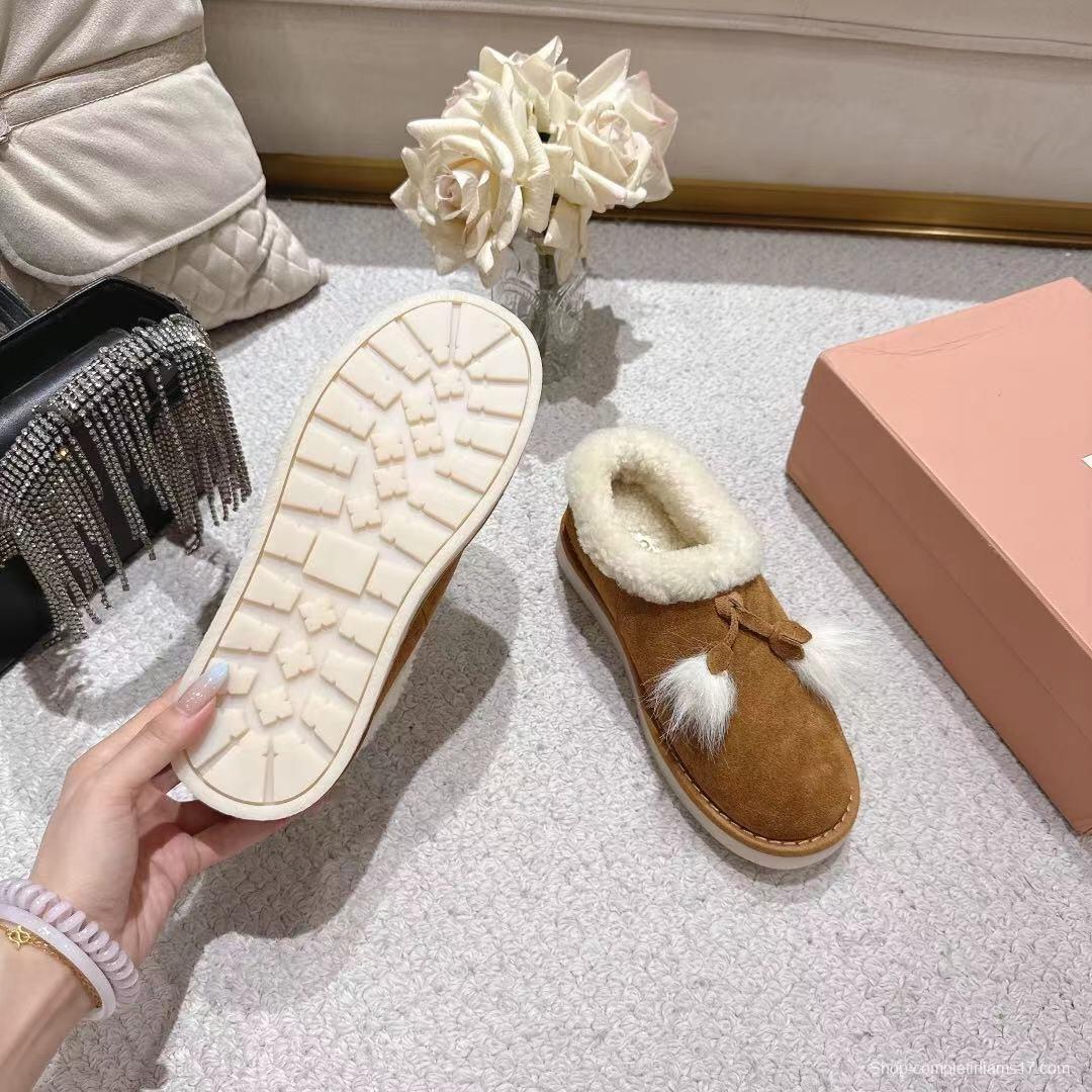 MIU MIU Miu Miu 2025 SS Korean Style Popular Small Potato Snow Boots Upgraded Version - LY00290