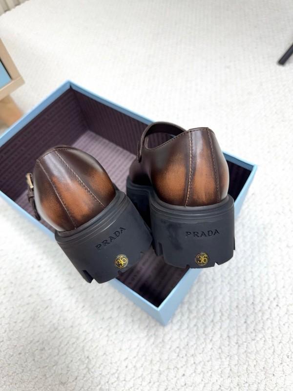 Prada 2025 SS Platform Mary Jane Shoes - LY00300