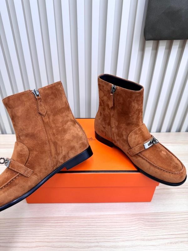 Hermes Kelly Buckle Ankle Boots - LY00390