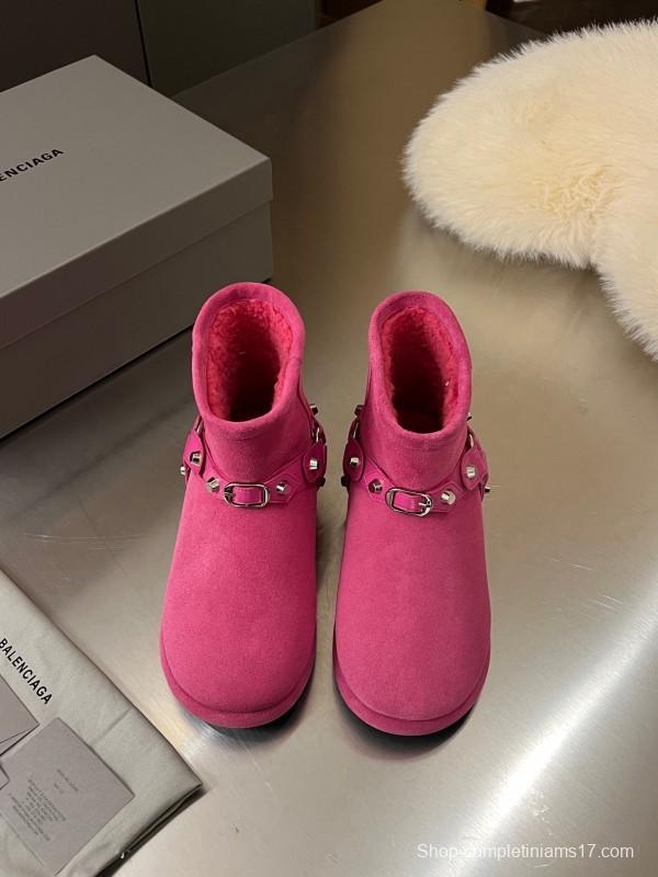 Balenciaga Fall Winter New Buckle Studded Snow Boots - LY00300