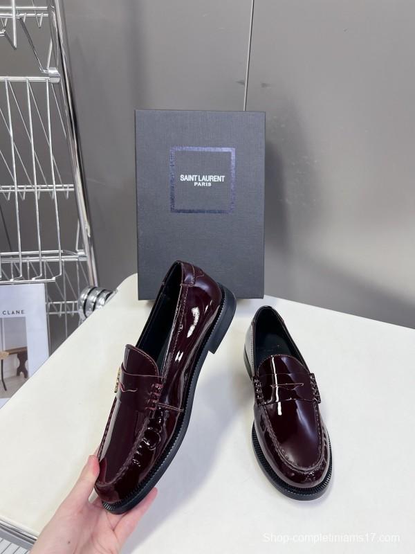 Saint Laurent 2025/SS Classic Loafer Leather Shoes - KFY00350