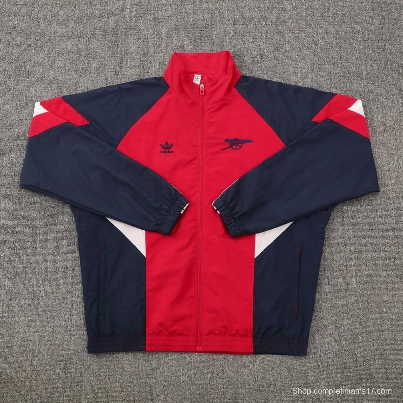 25/26 Arsenal Red Half Zipper Jacket+Long Pants S-3XL