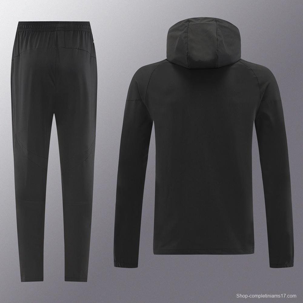 2025 Adidas Black Half Zipper Jacket+Long Pants S-2XL