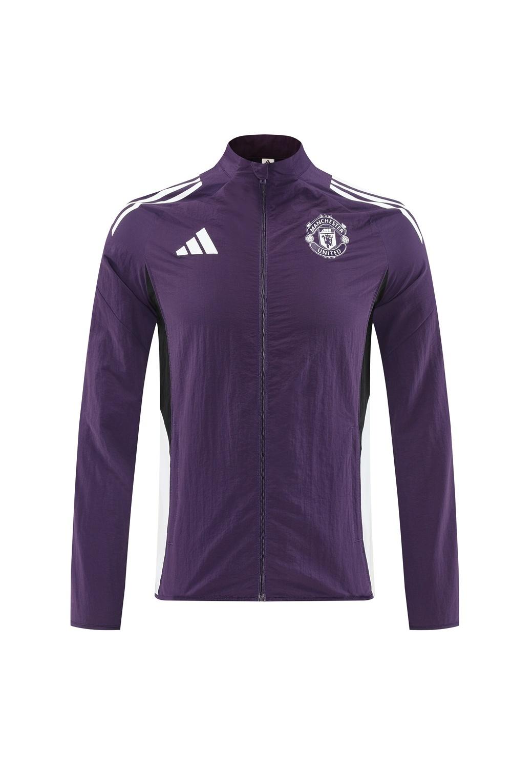 25/26 Manchester United Purple S-2XL Half Zipper Jacket+Long Pants