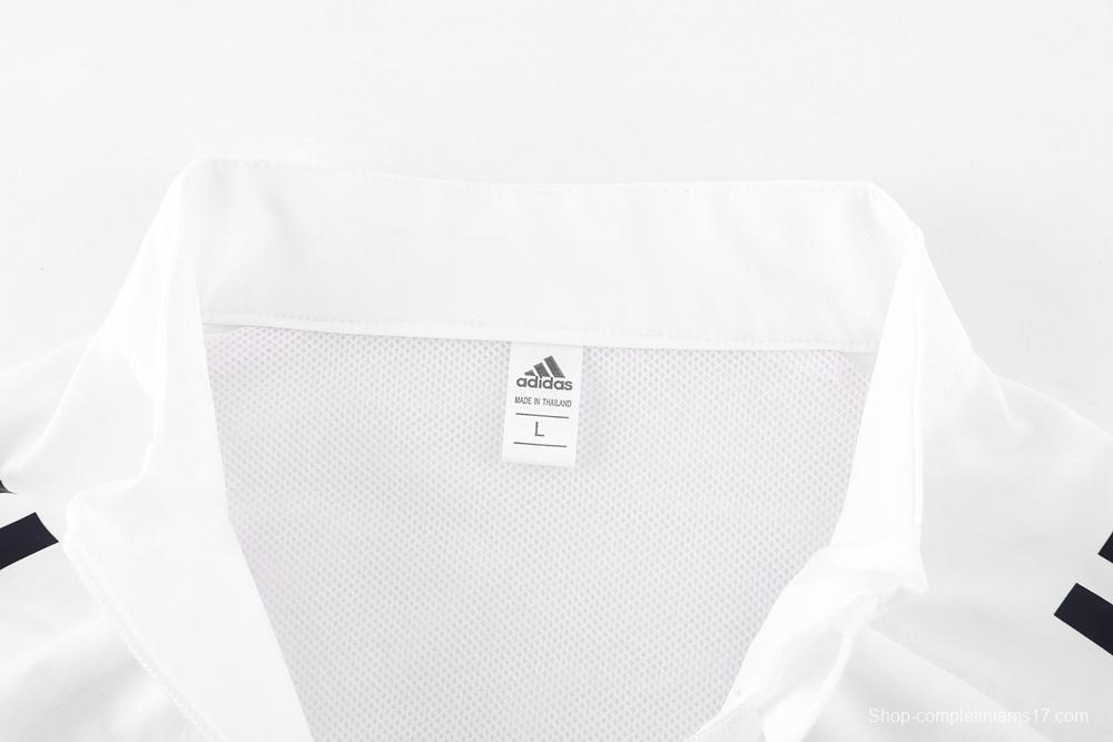 25/26 Arsenal White S-2XL Half Zipper Jacket+Long Pants