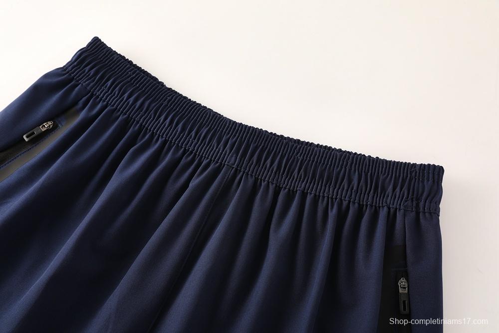 2025 Adidas Royal Blue Half Zipper Jacket+Long Pants S-2XL