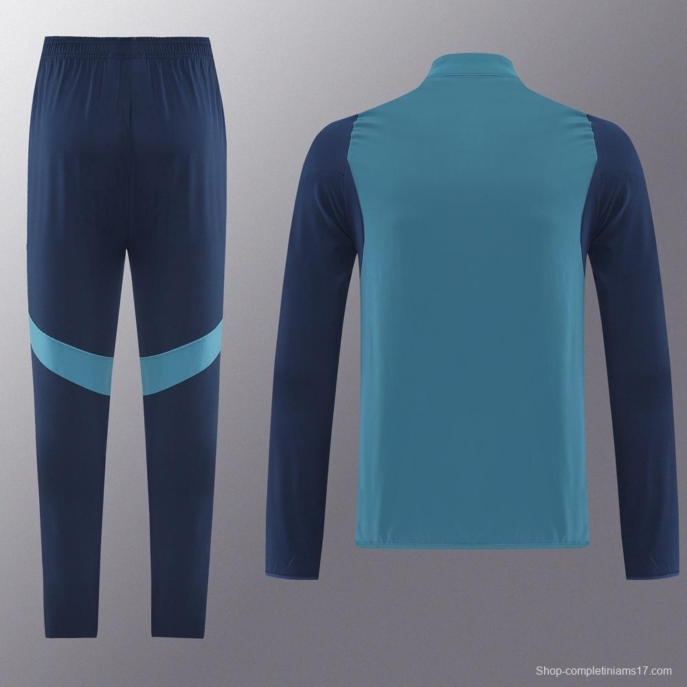 25/26 Arsenal Blue Full Zipper Jacket+Long Pants S-3XL