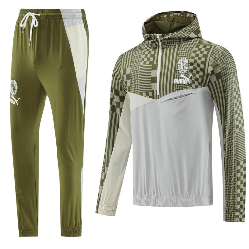 AC Milan Half Zipper Jacket+Long Pants S-2XL