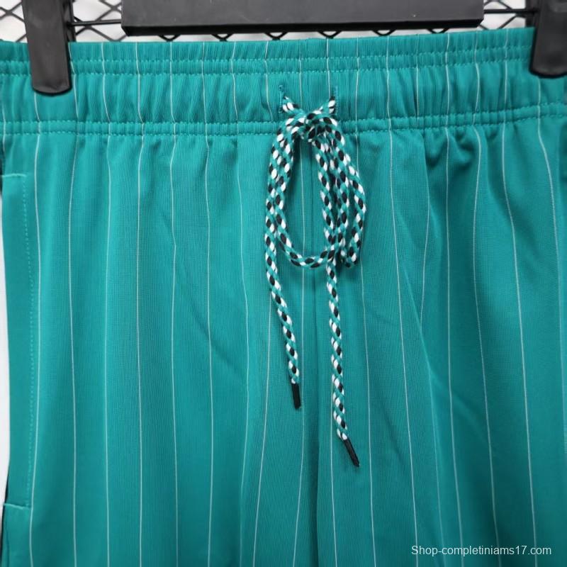25/26 Liverpool Adidas Original Green with Teal Pinstripes Shorts