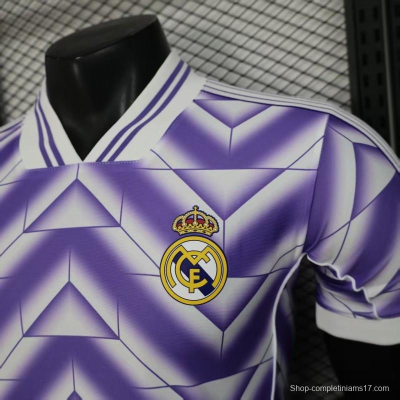 25/26 Player Version  Real Madrid Third Purple with Chevron Gradient Pattern Jersey