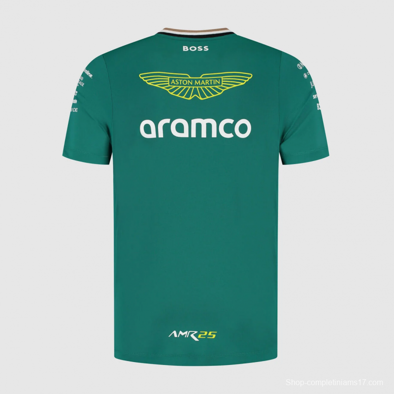 2025 F1 Aston Martin Aramco F1 Team Dark Green with Gold Trim Jersey