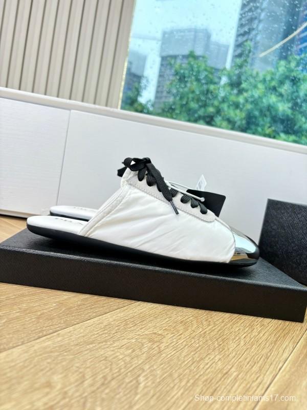 Prada Metal Toe Thin Sole Trainer Casual Shoes - LY00270