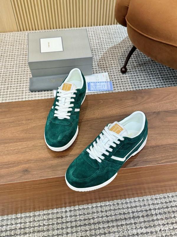 Tom Ford 2025 SS Casual Shoes with Classic Color Blocking and Imported Leather Insole - AS00350