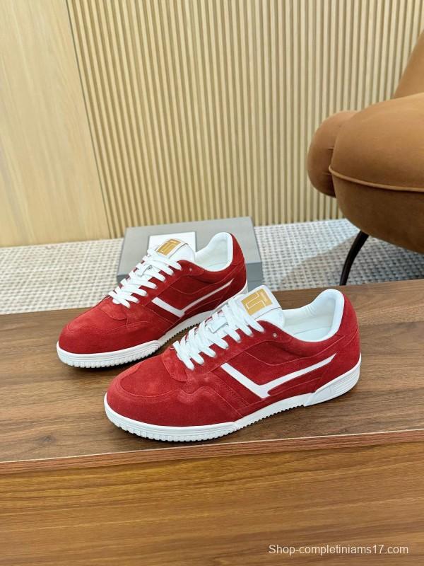 Tom Ford 2025 SS Casual Sneakers with Classic Color Blocking and Imported Leather Insole - AS00350