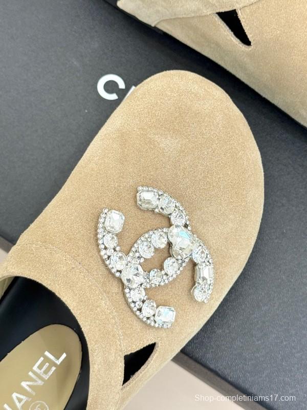 Chanel Classic CC Rhinestone Birkenstock Sandals - KFY00280