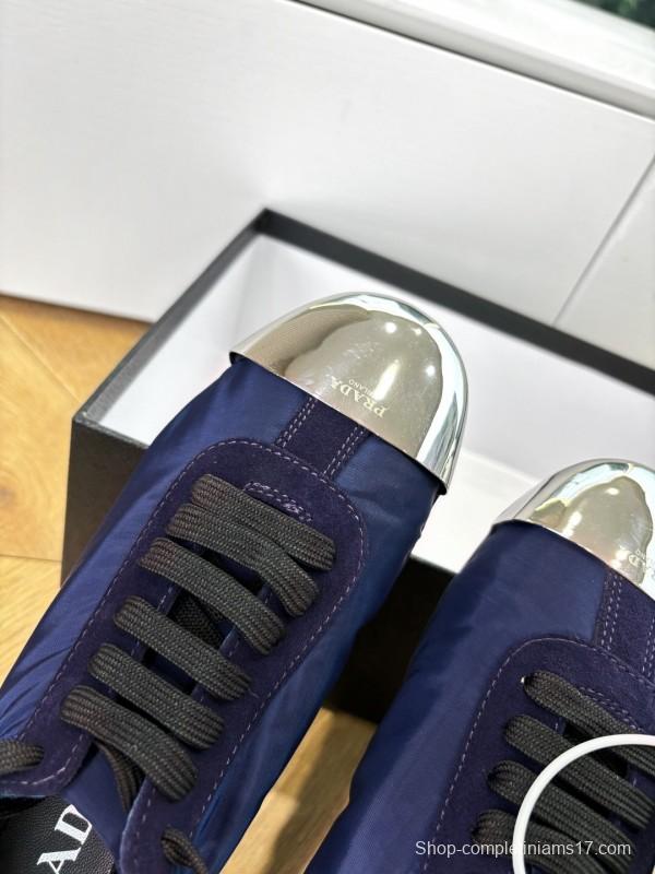 Prada Metal Toe Thin Sole Trainer Casual Shoes - LY00280