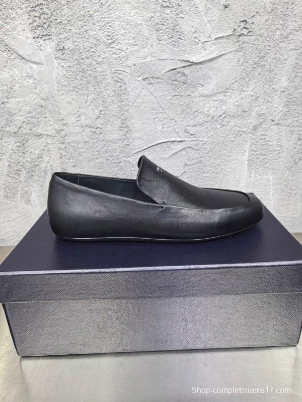 Prada Shuffle Monk Loafers Classic Retro Men's Leather Shoes - AS00380