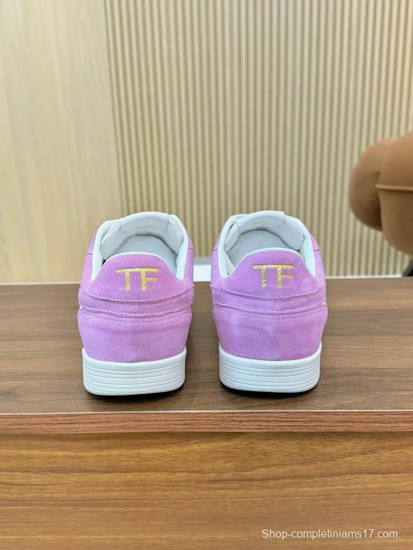 TOM FORD 2025 SS Casual Sneakers with Classic Color Blocking and Imported Leather Insole - AS00350