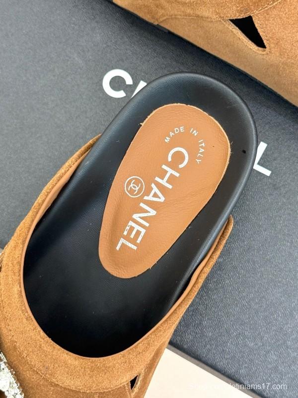 Chanel Classic CC Crystal Birkenstock Sandals - KFY00280