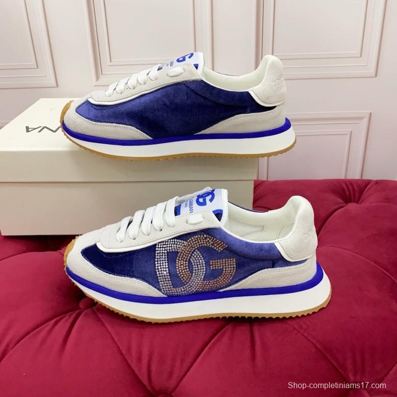 Dolce & Gabbana 2025/SS New Collection Luxury Embroidered Logo Sneakers with Imported Leather - AS00300