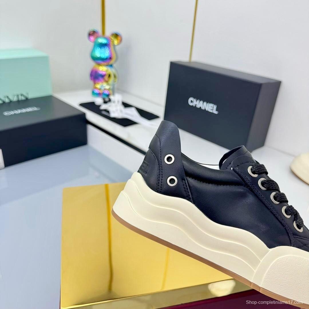 Chanel 2025 SS Loafers Panda Shoes Original Calfskin Casual Sneakers - LY00320