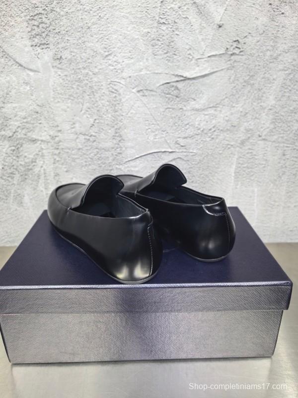 Prada Shuffle Monk Loafers Classic Retro Men's Leather Shoes - AS00380