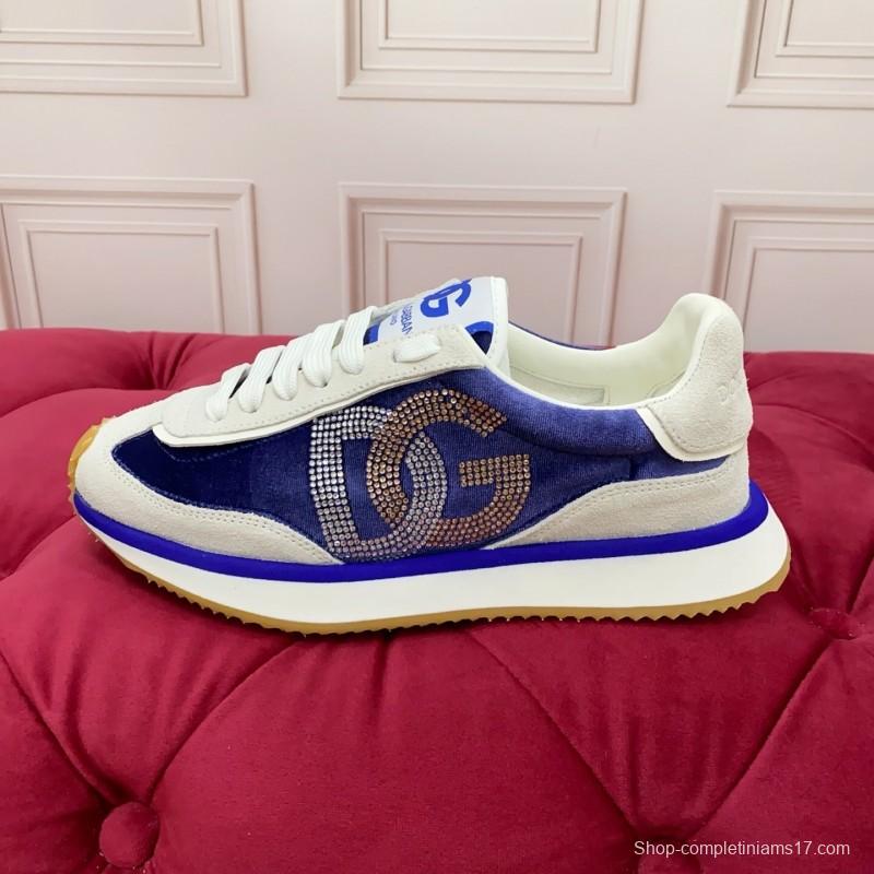 Dolce & Gabbana 2025/SS New Collection Luxury Embroidered Logo Sneakers with Imported Leather - AS00300