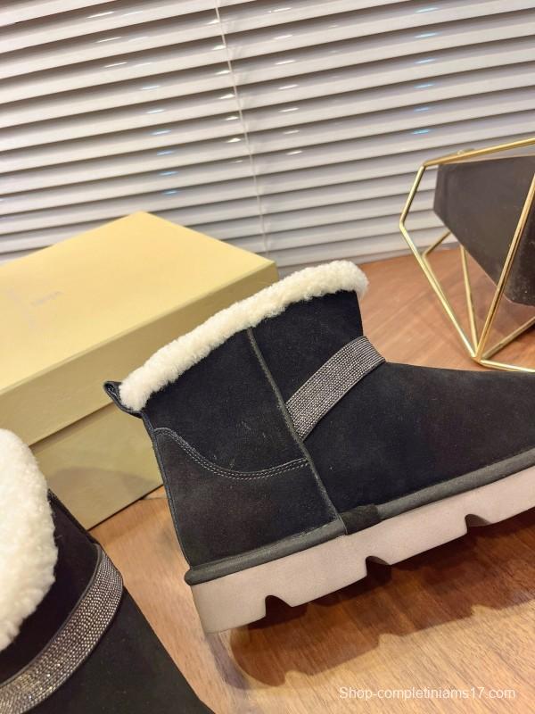 Brunello Cucinelli Winter New Snow Boots Sheepskin Buns Boots - AS00350