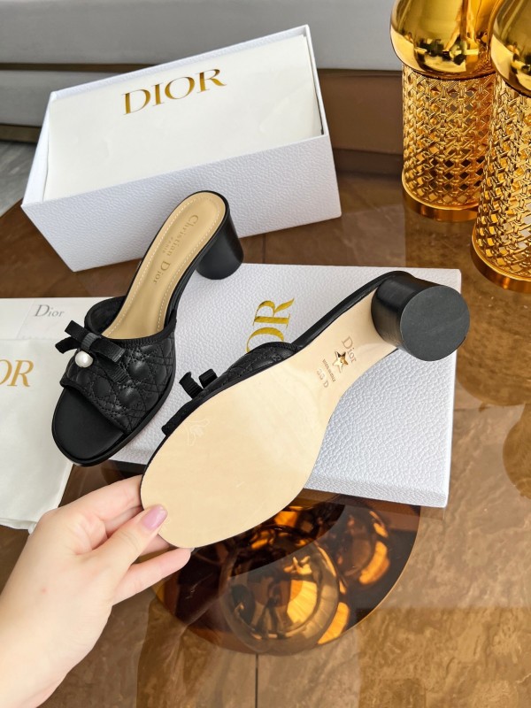 Dior Dway High Heel Sandals with Embroidered Logo - LY00270