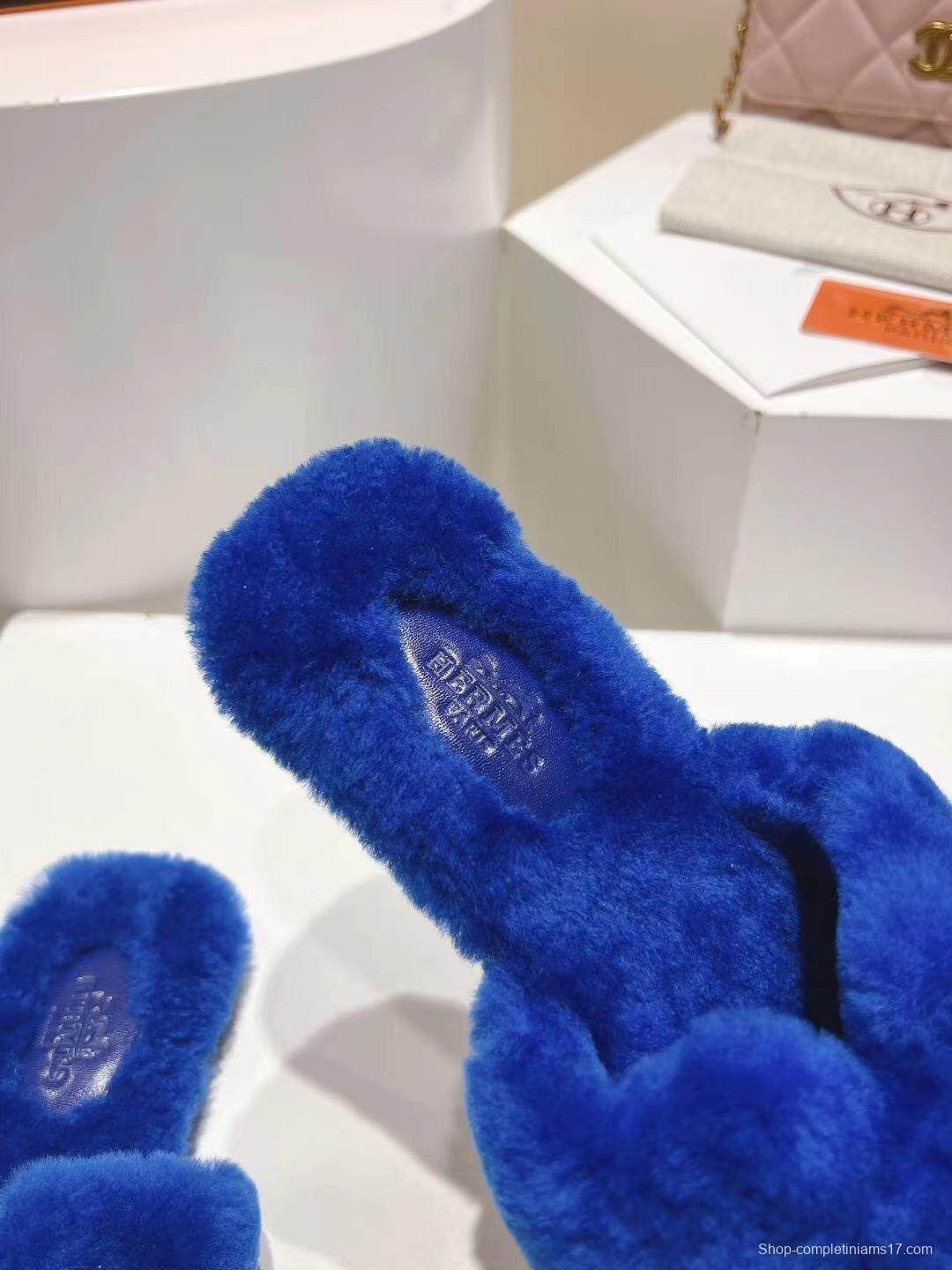 Hermès 2025 SS Love Slipper Flat Wool Slipper - LY00240