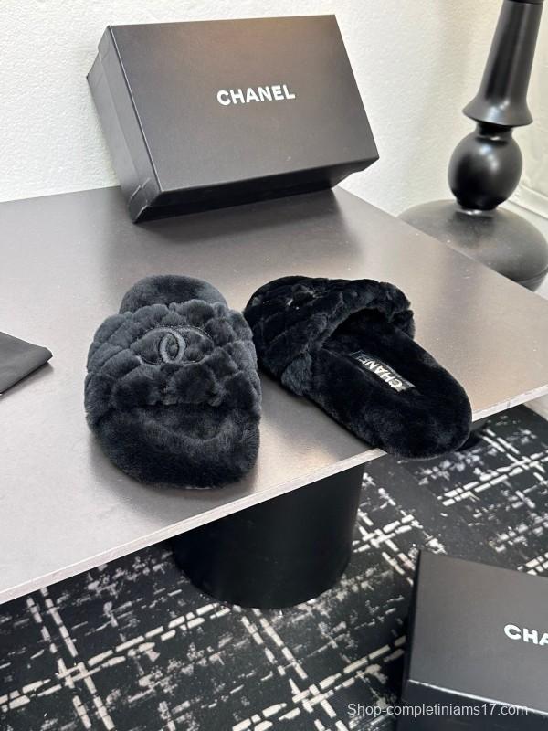 Chanel 2025 SS Fashion Fur Slippers - LY00250