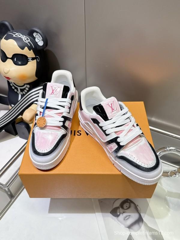 Louis Vuitton Trainer Basketball Series Cracked Ice Glue Process Sneakers - LY00490