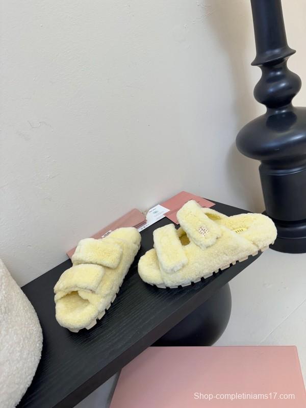 Miu Miu 2025 SS Fur Slides - KFY00310