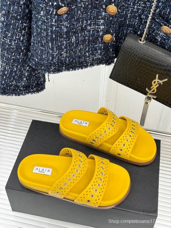 Alaia 2025SS Hollow-Out Casual Sandals - KFY00260