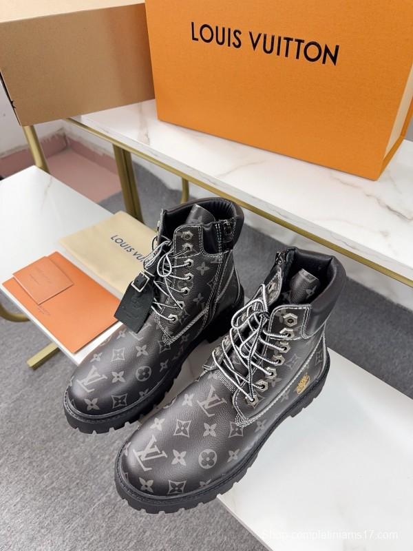 Timberland x LV Monogram Ankle Boots Waterproof Suede - LY00380