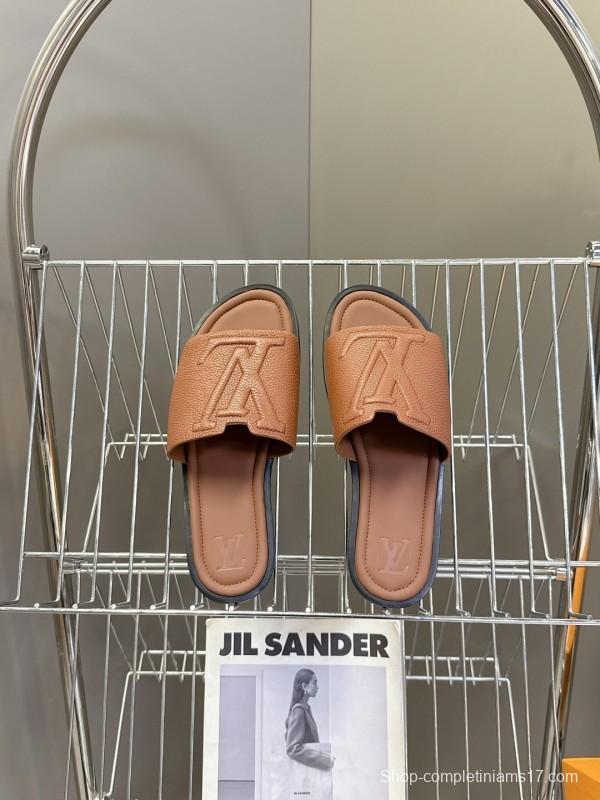 Louis Vuitton Venice Series Sandals with Monogram Embossing and Adjustable Strap - KFY00220