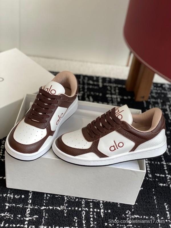 Alo 2025 SS Two-Tone White Sneakers Chunky Sole Comfort Casual - KFY00280