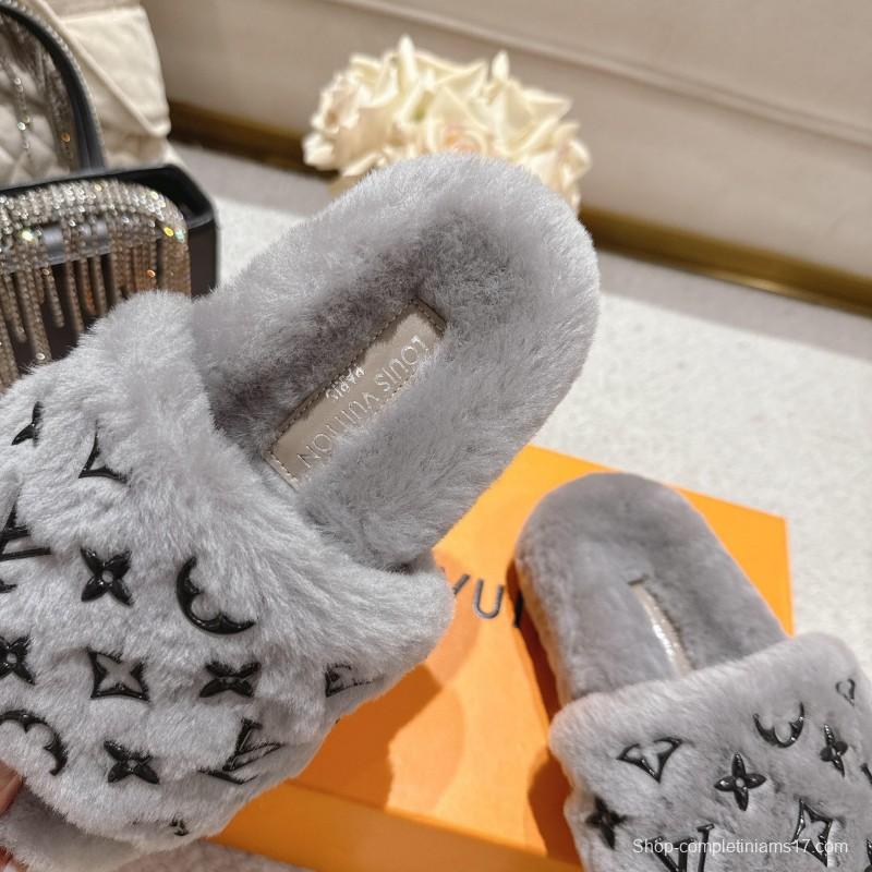 Lv 2025 SS Wool Lazy Slippers - LY00240