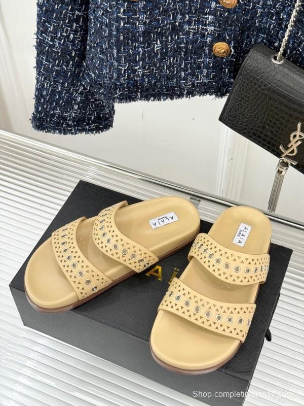 ALAIA 2025 SS Hollow-Out Casual Sandals - KFY00260