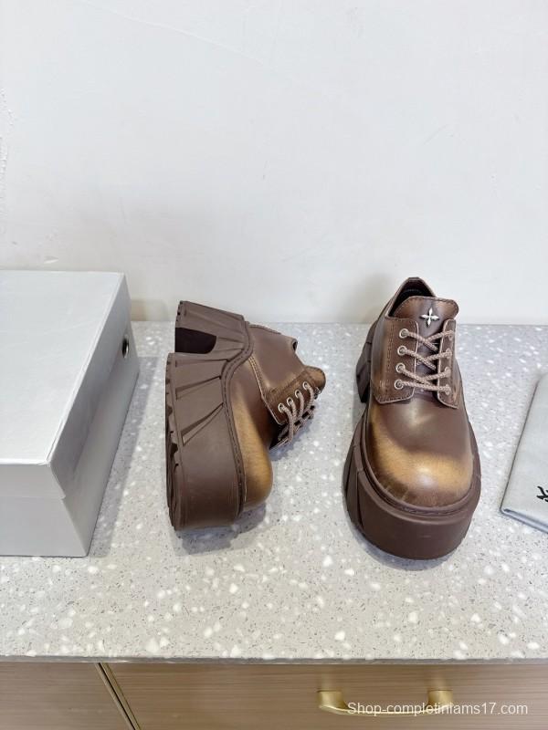 Smfk 2025 SS Collection Platform Derby Shoes with Thick Sole - LY00260