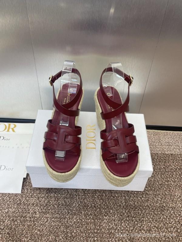 Dior D-Club Jelly Color Hollow Layered Cross Strap Platform High Heel Women Shoes - KFY00290