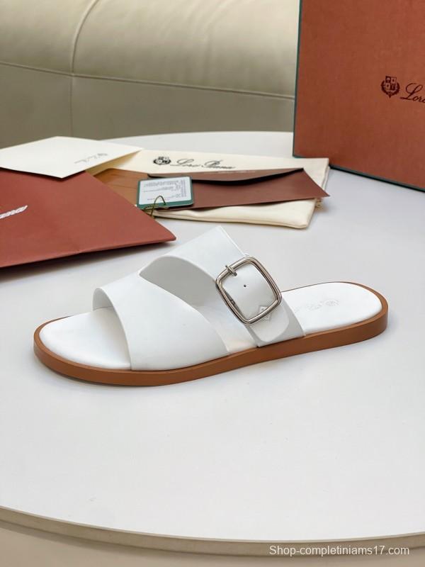 Loro Piana Men's Spring/Summer 2025 Casual Sandals with High-Quality Stitching - AS00250