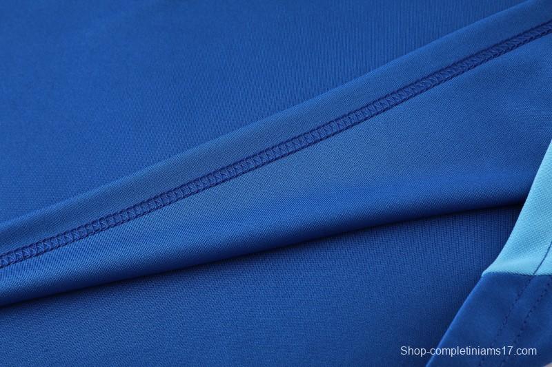 25/26  Adidas Royal Blue/Sky Blue Full zipper Jacket Tracksuit+ long pants