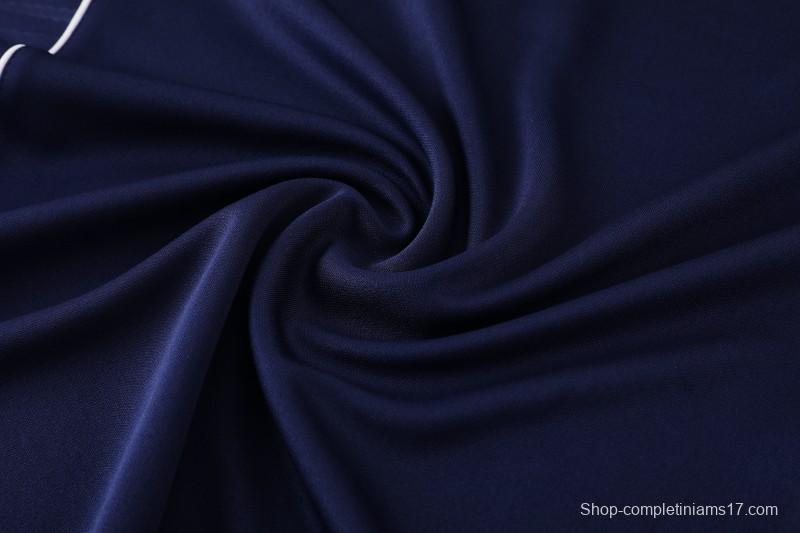 25/26  Adidas Navy Blue Full zipper Jacket Tracksuit+ long pants