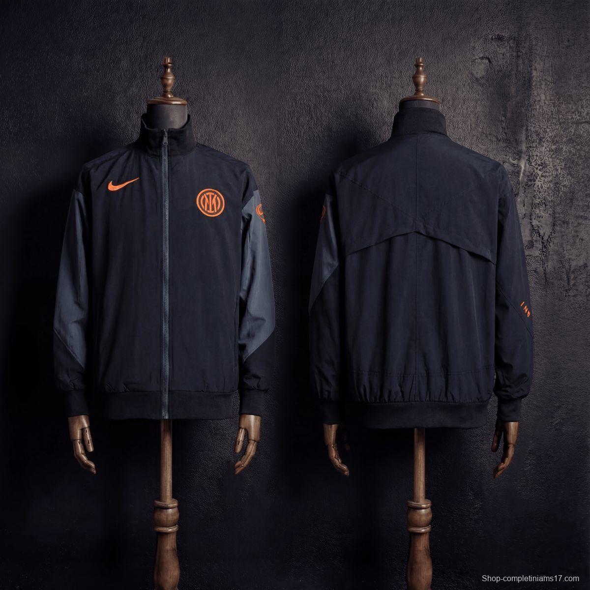 2026 Inter Milan Black Jacket Windbreaker
